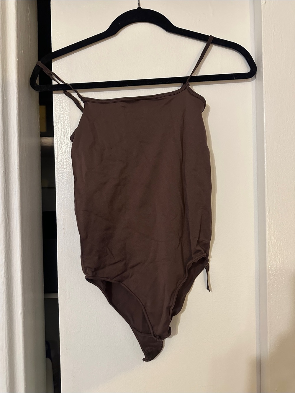 SKIMS Chocolate Brown Spaghetti-Strap Bodysuit